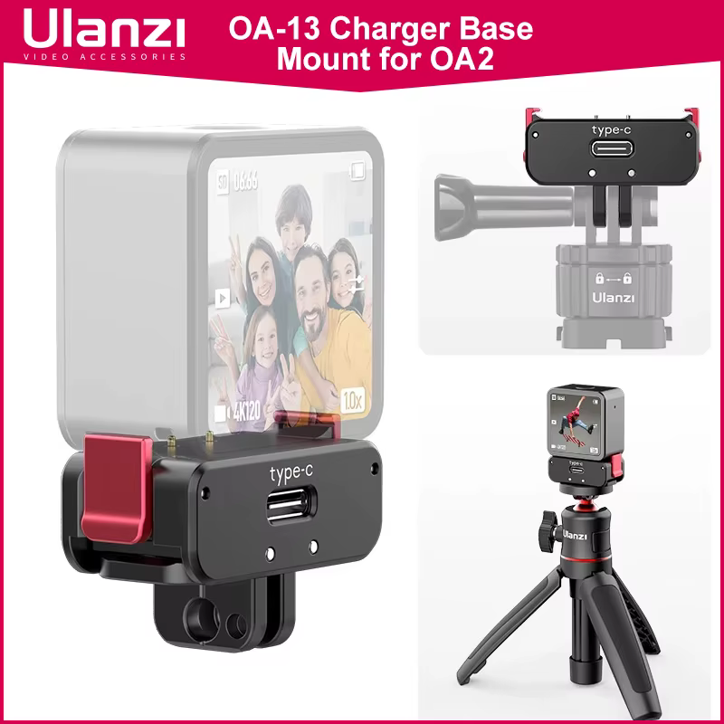 Ulanzi Base Cargador Magnético para Osmo Action 2 y 3 - Rosca 1/4 - imagen 2