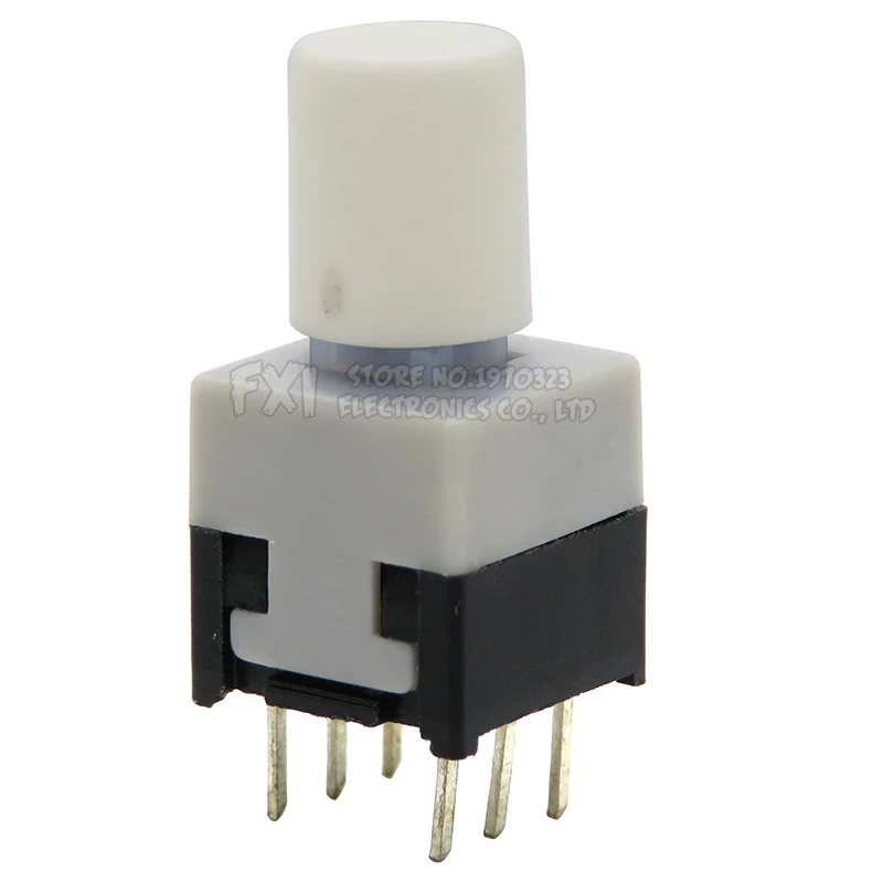 Juego de microinterruptores de botón de 6 pines, set de 10 interruptores con tapa de reinicio automático, pulsador táctil momentáneo, 8,5x8,5mm, 8,5x8,5mm, 20 piezas - imagen 3