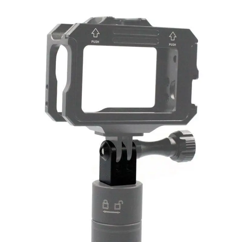 Mini adaptador de tornillo de trípode M6 de 1/4 ", Base de montaje de monopié de aluminio para accesorios de Cámara de Acción 13 12 11 10 9 - imagen 3