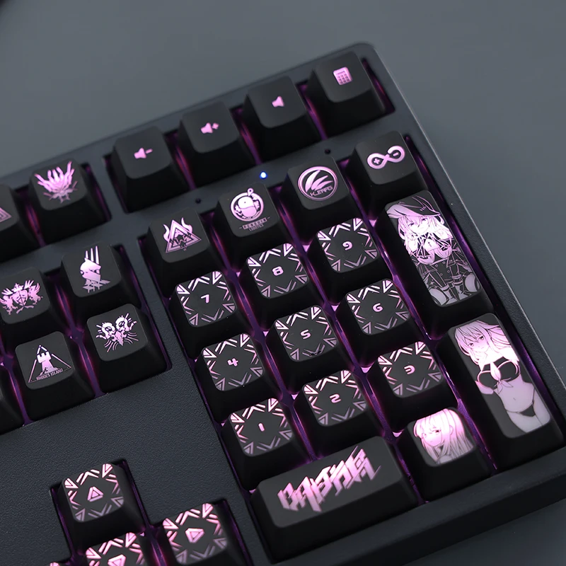 1 Juego de teclas retroiluminadas de Anime Arknights Skadi, revestimiento de PC para Logitech G610 G512 Razer BlackWidow Huntsman Corsair K70 K95 - imagen 5