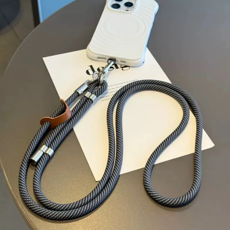 Cordón ajustable para teléfono móvil de 8mm, correa de hombro tipo bandolera de 120cm de largo, accesorio de viaje al aire libre antipérdida, abalorio para teléfono - imagen 3
