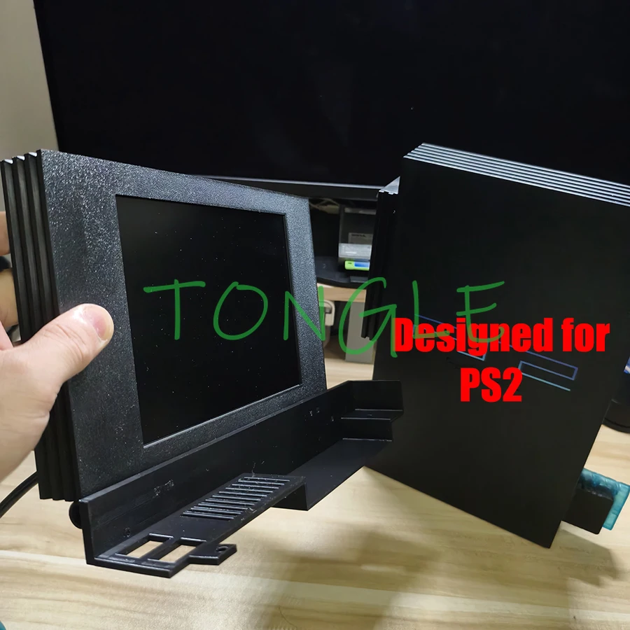 Impresión 3D Consola de juegos de 8 PULGADAS Pantalla portátil Mini monitor LCD con estéreo para PS2 PS 2 Versión gruesa