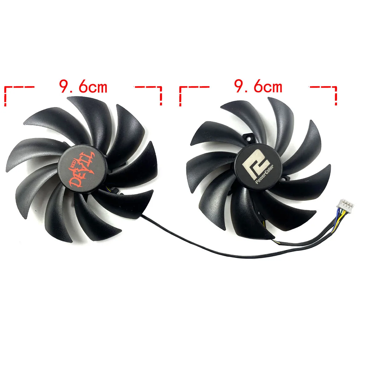 Para ventilador de repuesto de tarjeta gráfica POWERCOLOR Radeon RX6600 6600XT 6650XT Red Devil - imagen 2