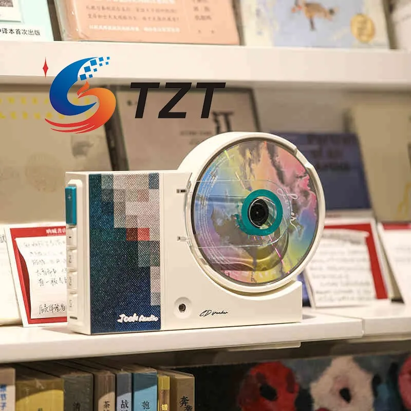 Reproductor de CD TZT verde/rojo A1000 Bluetooth5.3 2x3W altavoz de Audio HiFi reproductor de música montado en la pared de escritorio