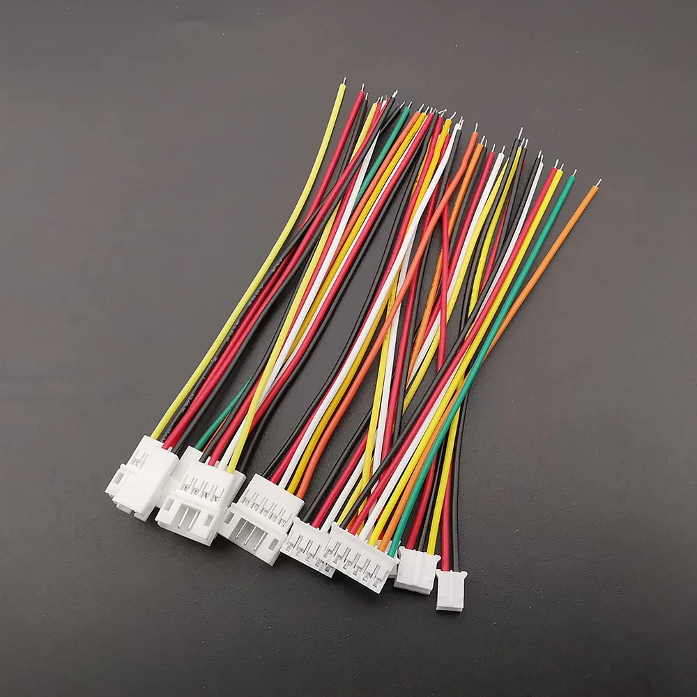 5/10 pares Micro JST PH 2,0 2P 3P 4P 5P 6Pin macho hembra enchufe Cable conector 26AWG 100mm - imagen 2