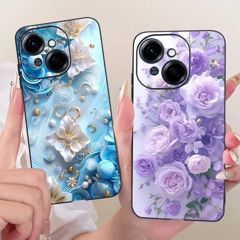 Funda para Tecno Spark Go 1, Funda Pop 9 4G de lujo con diseño de dragón pintado, Funda de silicona suave para Tecno Spark Go 1S SparkGo 2025 Etui - imagen 3