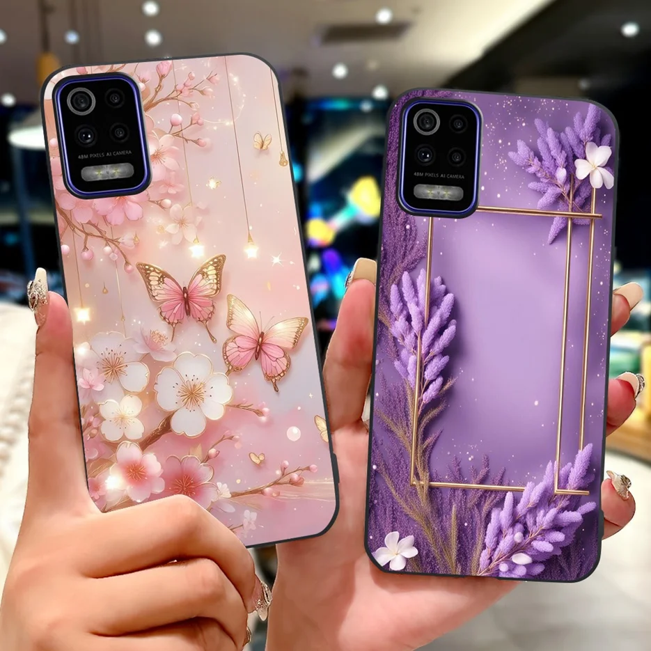 Para LG K52 K62 2020 funda LM-K520 LM-K525 elegante amor corazón pintado cubierta suave TPU funda de teléfono para LG K62 K 52 LGK52 LGK62 Fundas - imagen 3