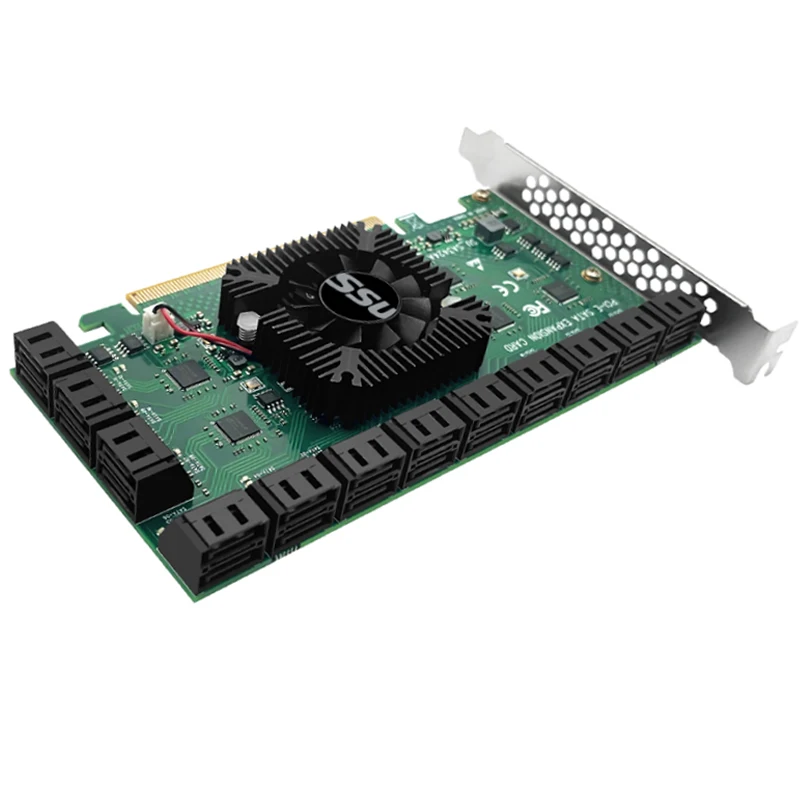 Chi a Mining Riser 24 puertos SATA PCI Express X16 controlador SATA PCI-E adaptador PCIE SATA agregar tarjeta PCIE a SATA3 tarjeta de expansión - imagen 2