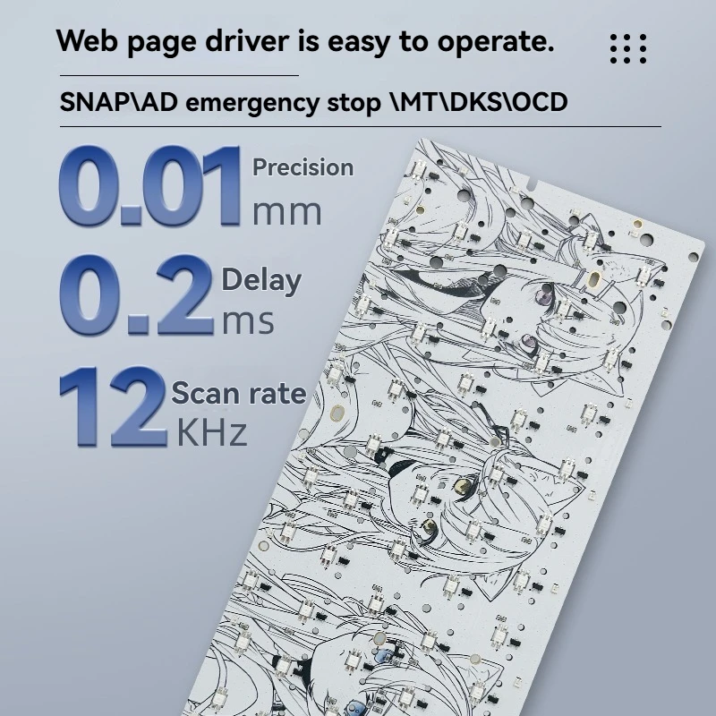 IMK personalizado Wooting60 placa de posicionamiento revestimiento interior Color61 interruptor magnético PCB accesorios de teclado de luz de alto brillo - imagen 2