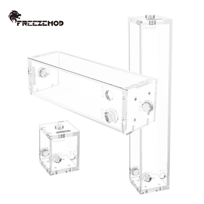 FREEZEMOD-depósito de agua refrigerado por agua, tanque cuadrado de 150 /250 /450 /750 /850ML para construcción de sistema de refrigeración por agua