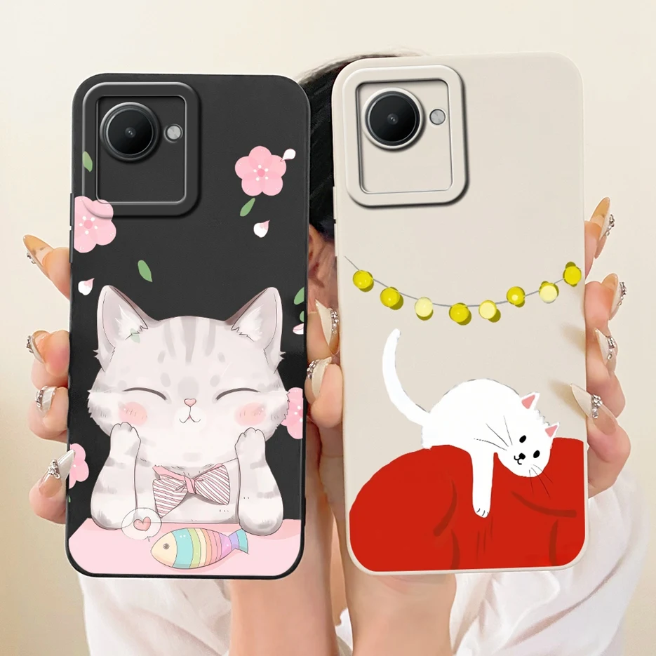 Para Realme C30 C30s funda bonita de gato pato funda trasera de dibujos animados a prueba de golpes funda de teléfono suave de TPU para Realme C30s C 30 RealmeC30 S Fundas - imagen 5