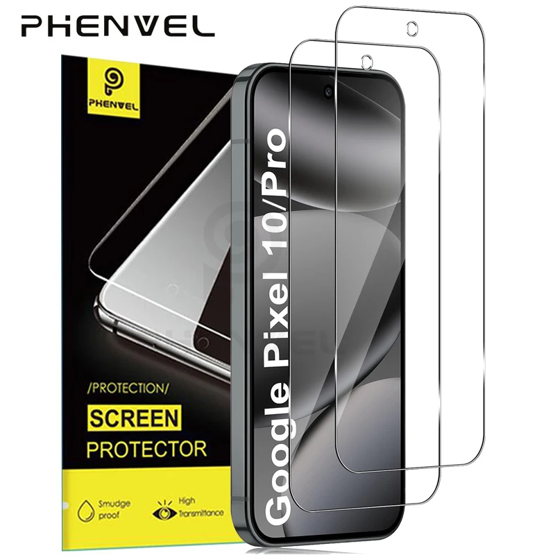 3 piezas de vidrio templado para Google Pixel 10 Protector de pantalla muy transparente Pixel 10 Pro XL cubierta protectora de vidrio de desbloqueo Pixel10 Pro
