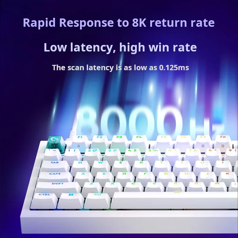 Teclado mecánico para juegos Logitech G316X, con cable, 8K RGB, intercambiable en caliente, personalizable, diseño ergonómico de 98 teclas, interruptor L, blanco - imagen 2