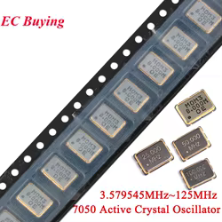 5 uds 5*7mm 7050 4Pin 8MHZ 10MHZ 11,0592MHZ 12MHZ 16MHZ 20MHZ 25MHZ 48MHZ 50MHZ 100MHZ 4,0696MHz SMD oscilador de cristal activo