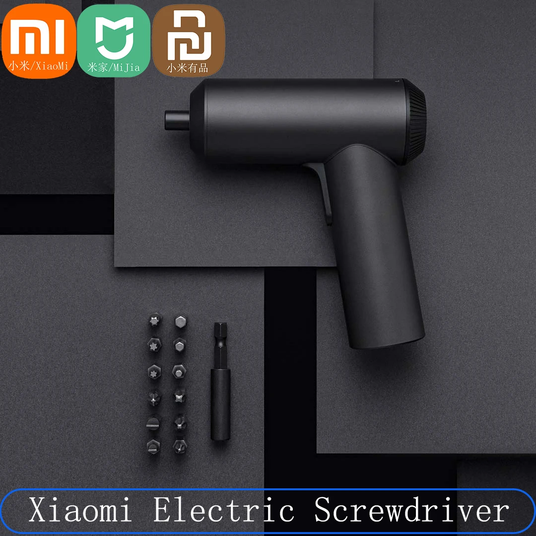 Xiaomi-destornillador eléctrico inteligente, herramienta de iones de litio de 3,6 V, 2000mAh, 5N.M, destornillador eléctrico de torsión para el hogar con 12 Uds. De brocas de tornillo S2