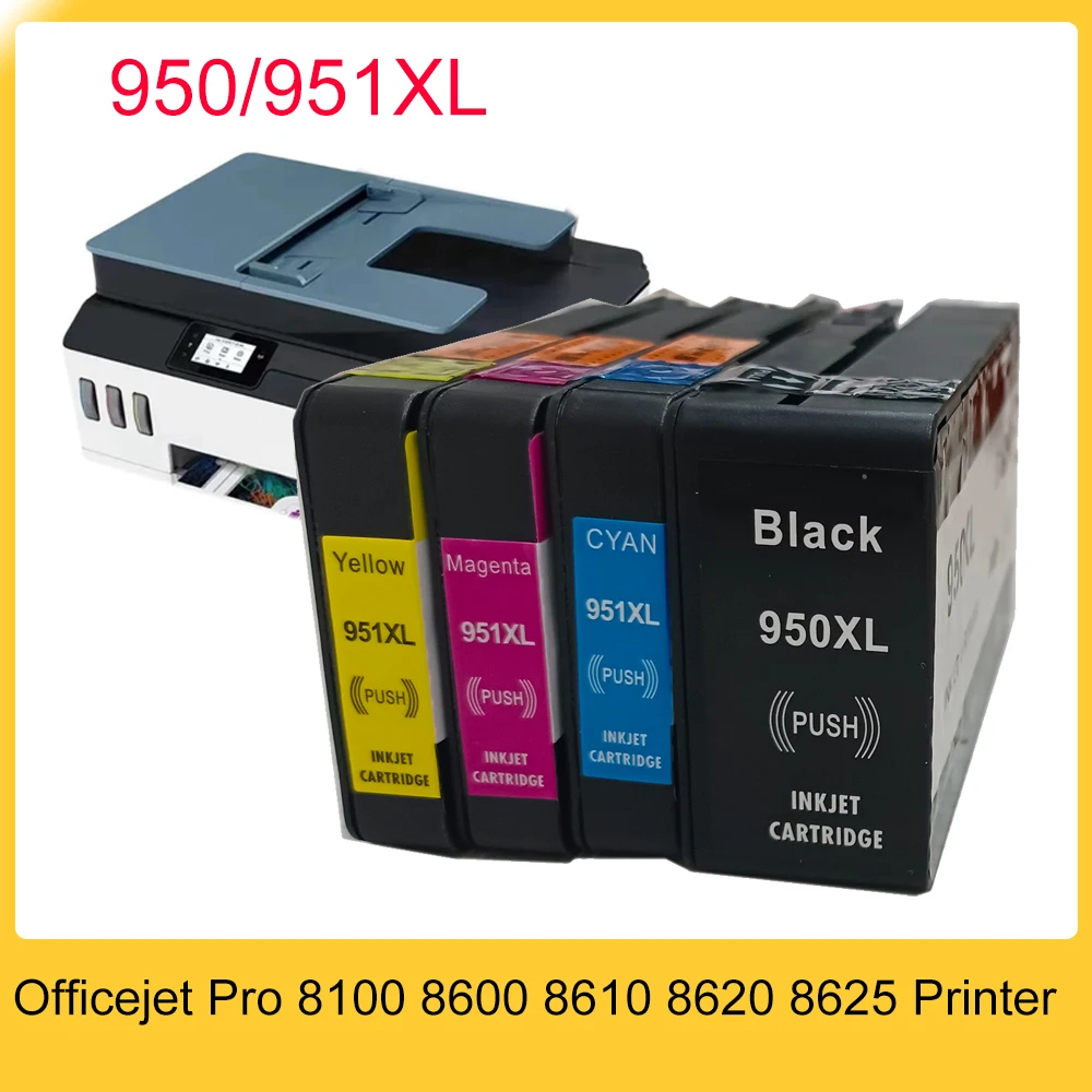 Compatible con cartucho de tinta hp 950xl 951XL para impresora HP 950 951 para HP Officejet Pro 8100 8600 8610 8620 8625