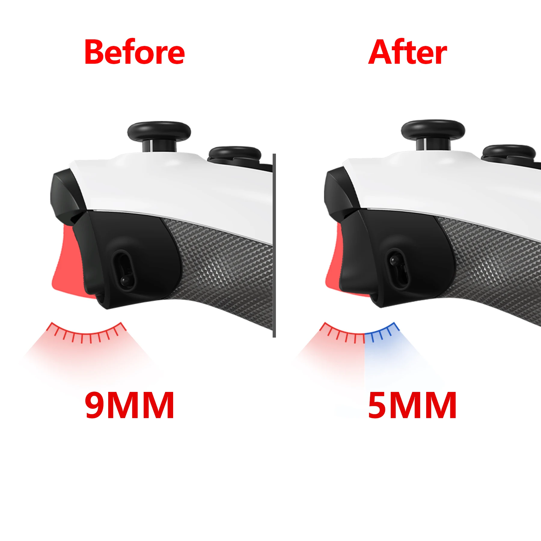 eXtremeRate FLEXOR Kit de tope de gatillo de empuñaduras de rieles laterales de goma para controlador inalámbrico Xbox Core, empuñaduras de tope de gatillo - imagen 4