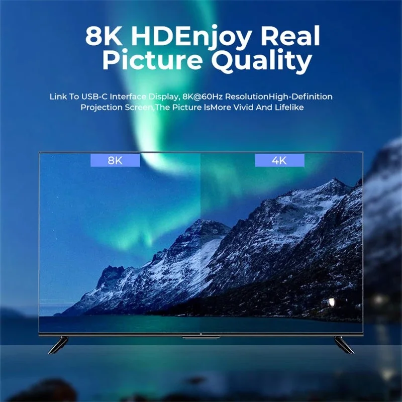 Cable USB4 USB-C Thunderbolt 4 3 con vídeo TB 8K 60Hz 20bps 20V 5A PD 100W carga rápida para PS5 Nintendo Switch MacBook Pro - imagen 5