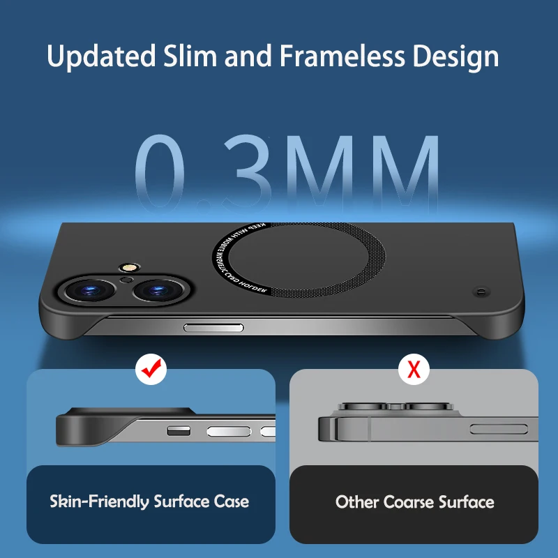 Funda de teléfono de Color sólido sin marco magnética ultradelgada de lujo para Magsafe iPhone 13 12 Mini 11 Pro XR X XS Max cubierta a prueba de golpes - imagen 4