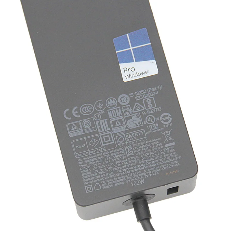 Cargador 15V 6.33A 102W para Microsoft Surface Book 2 Surface Go Surface Pro 6 Pro 7 Pro 5 Pro 4 Pro con cargador USB DC 5V 1.5A - imagen 5