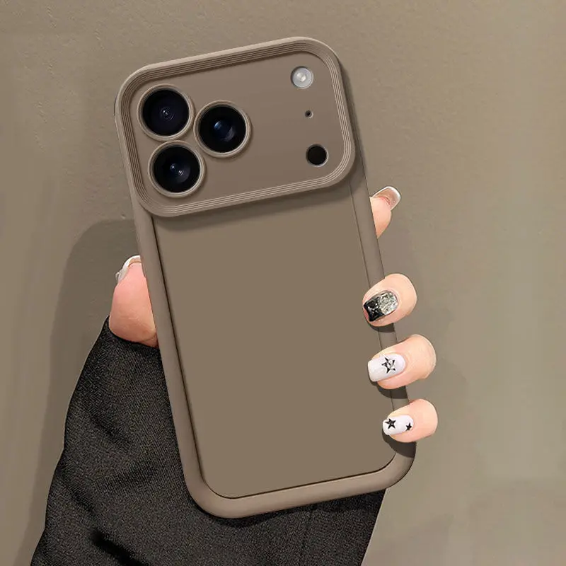 Funda de silicona mate lisa a prueba de golpes para iPhone 17 Air 16 15 14 13 12 11 Pro Max Plus, protección de cámara gruesa, funda suave de TPU - imagen 2