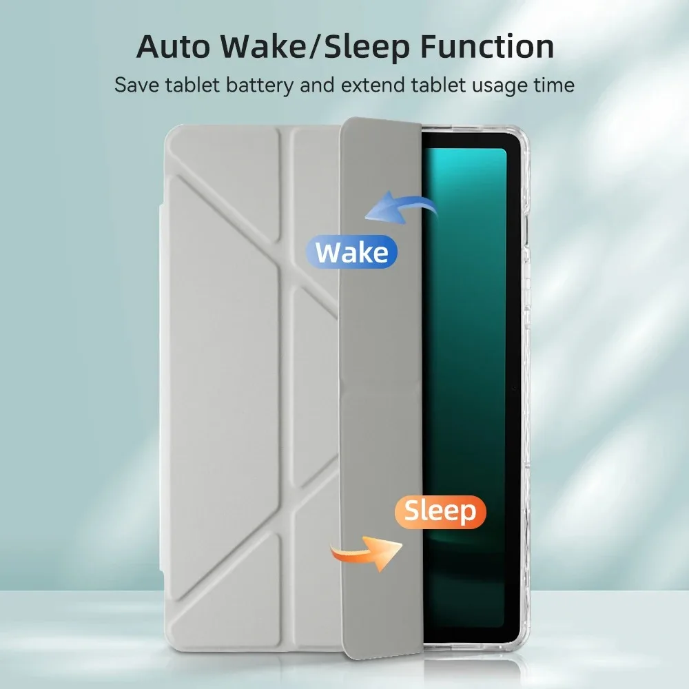Funda transparente para Samsung Galaxy Tab S9 11 S9 FE A9 8,7 pulgadas A9 Plus S10 FE S9 Plus S10 Plus 12,4 carcasa en forma de Y con soporte para lápiz - imagen 2