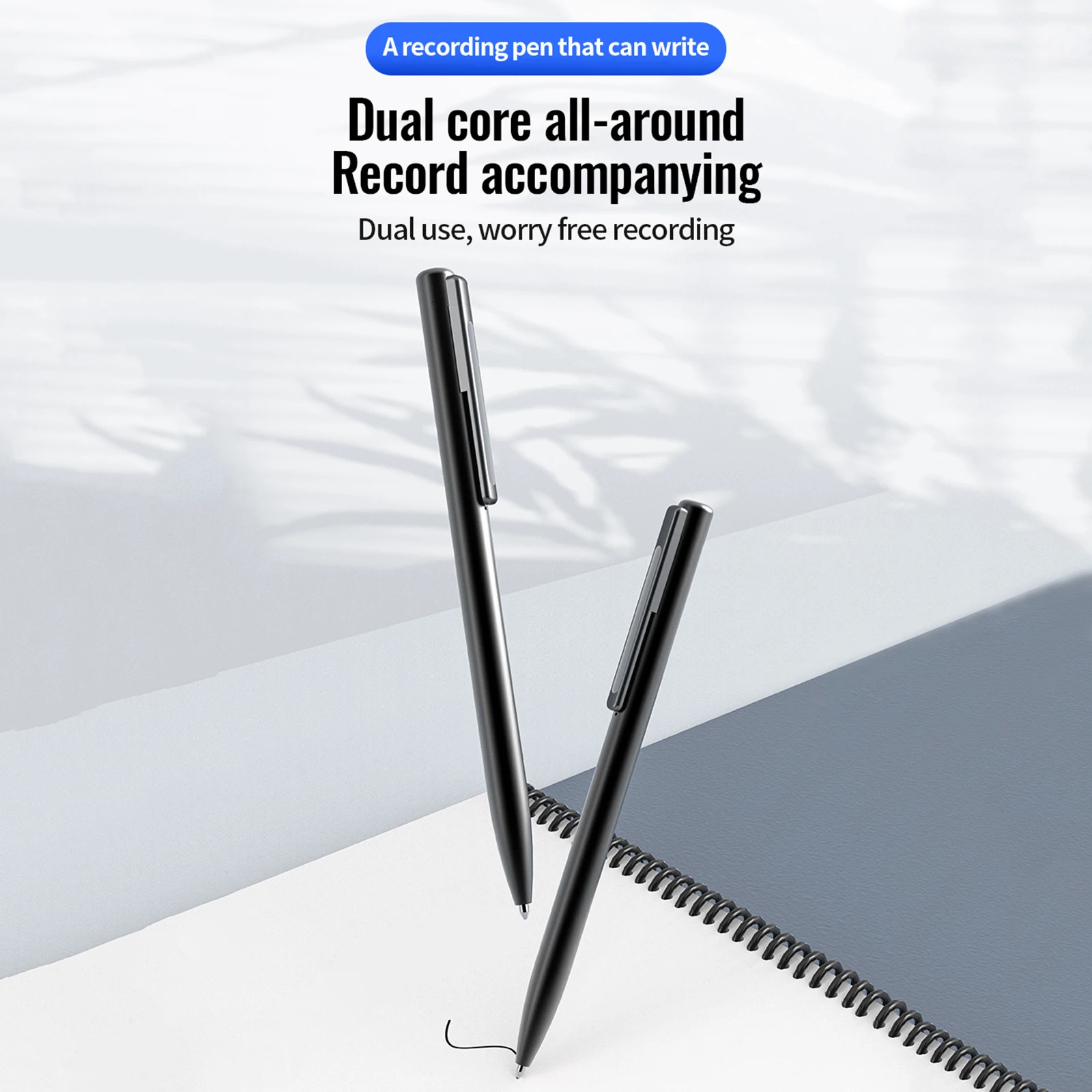 Pluma de grabación portátil, dispositivo de grabación de Audio HD inteligente con carga de TYPE-C, bolígrafos de grabación de voz digitales para reuniones de clase, entrevistas, abogado - imagen 3