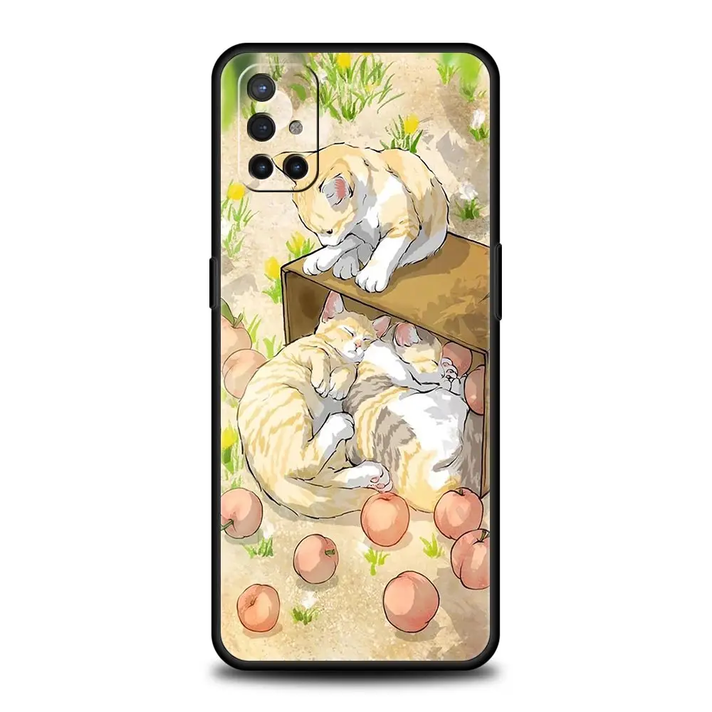 Funda de teléfono con diseño de gatos para OnePlus, carcasa suave de silicona negra para OnePlus 10, 9, 8, 7T Pro, 9RT, 9R, 8T, Nord N100, N200, N10, CE 2, 5G, Z - imagen 4