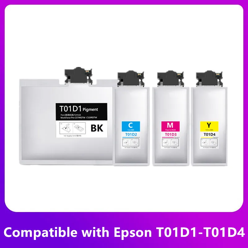 Cartucho de tinta T01D1 T01D2 T01D3 T01D4 con tinta pigmentada para impresora Epson WorkForce Pro WF-C529RDTW WF-C579RD2TWF WF-C579RDTWF