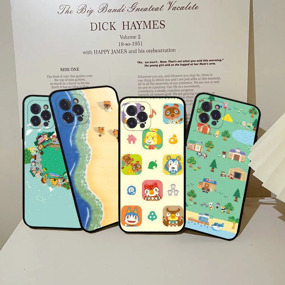 Funda de teléfono A-Animal C-Crossing para iPhone 16 15 14 13 12 Mini 11 Pro XS Max X XR SE 6 7 8 Plus, funda de silicona suave - imagen 2