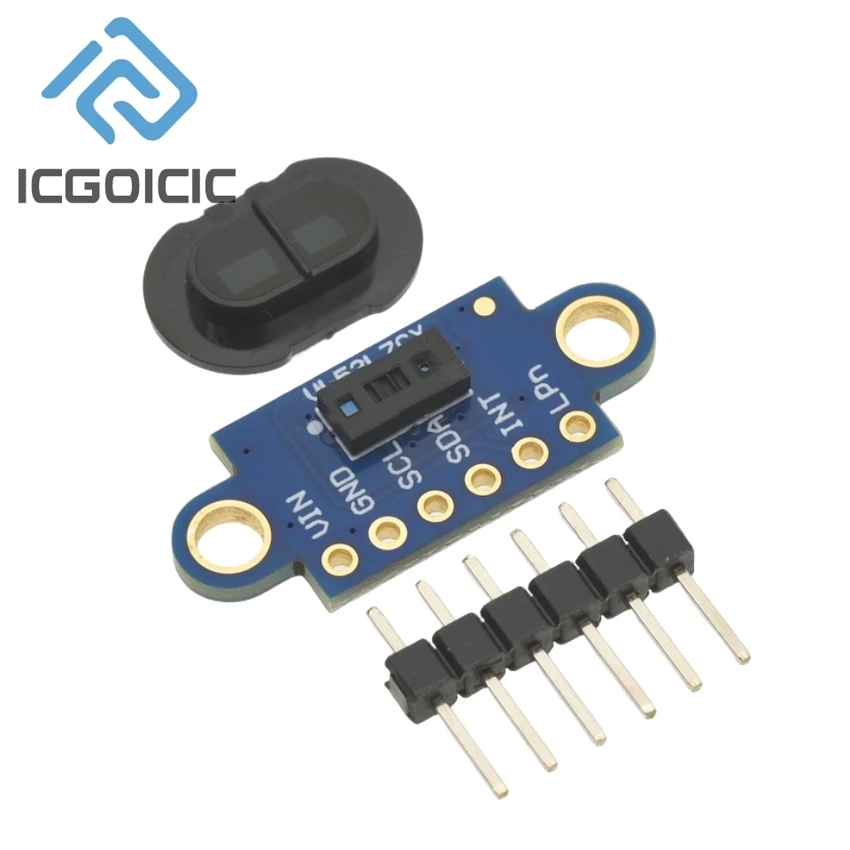 VL53L7CX Sensor de tiempo de vuelo multizona 8x8 – Módulo de distancia ToF de 64 puntos, I2C para robótica y control de gestos
