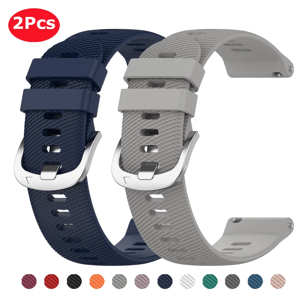 Correa de silicona de 20mm y 22mm para Garmin/Vivoactive 5/Venu 3 Band Forerunner 165/265/255, pulsera deportiva de repuesto