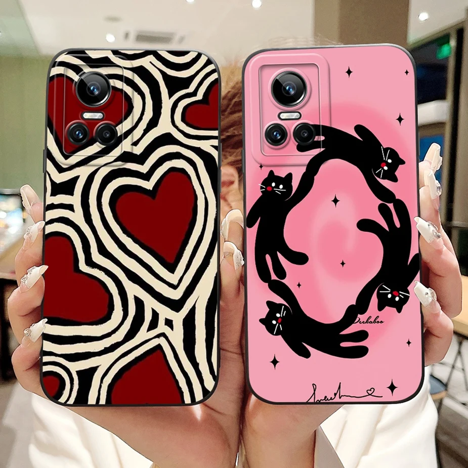 Funda de teléfono para Realme GT Neo 3 RMX3561, cubierta elegante pintada en caramelo, 6,7 ", a prueba de golpes, Realme GT Neo3, 150W, suave, TPU - imagen 5