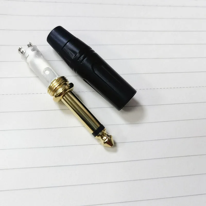 Conector macho de 6,35mm, conector estéreo Mono de 3 polos, chapado en oro, enchufe de 6,5mm y 1/4 pulgadas, amplificador de Audio, Cable de micrófono A7 - imagen 4