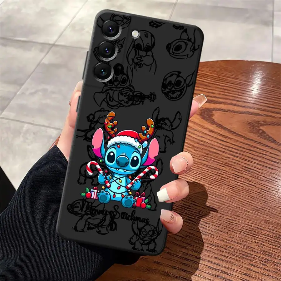 Funda para Samsung Galaxy A20 A13 A04 A40 A16 A70 A06 A10 A12 A17 A50 A05 A30 A15 funda negra suave para teléfono punto de dibujos animados Navidad - imagen 3