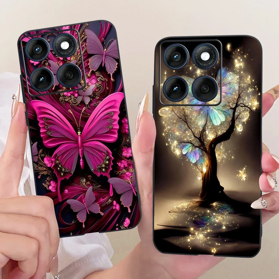 Para Motorola Edge 60 Fusion funda Edge60 S lujosa mariposa árbol pintado funda de silicona suave para Motorola Edge 60 Pro Fundas - imagen 5