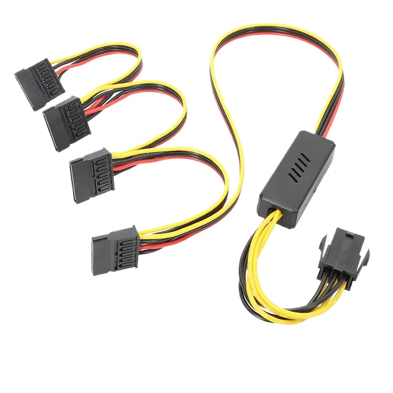 Nueva tarjeta gráfica Cable para disco duro Cables de alimentación de disco duro SATA de 6 pines adaptador de 12V 1 2 3 4 SATA 12V Molex Cable grande de 4 pines