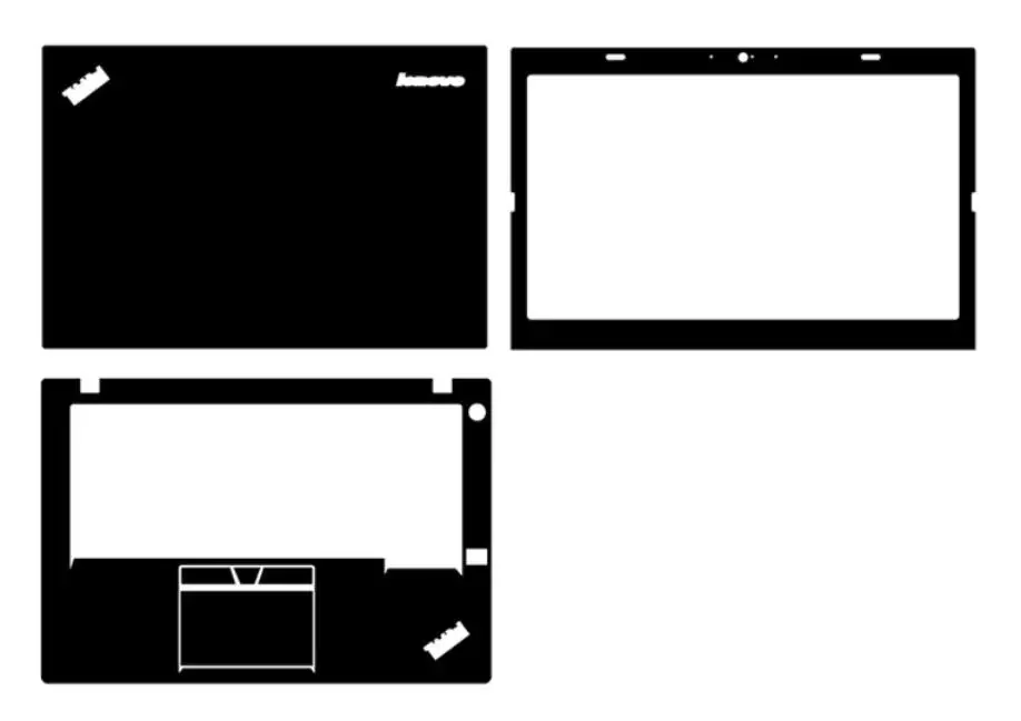 Precortado 1xTop + 1xPalmrest + 1xpantalla bisel piel pegatina funda película para Thinkpad X270 T440P T450 X390 X395 P73 T460 T440 T430 - imagen 5