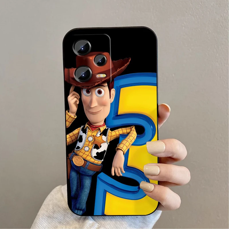 Toy Story funda de teléfono suave de dibujos animados de Disney para Xiaomi Redmi Note 13, 12R, 12, 12S, Turbo 11, 11T, 11S, 10, 10S Pro Plus, 5G, color negro - imagen 3