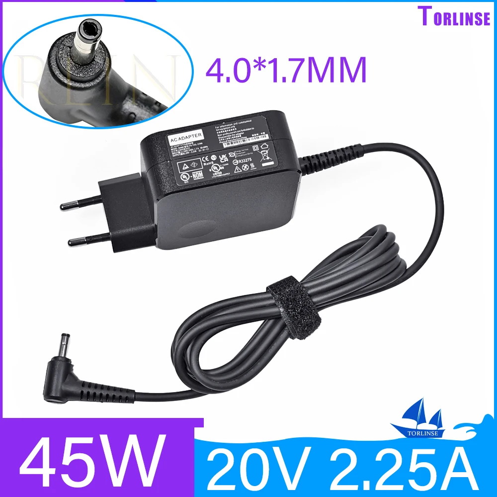 Adaptador de corriente para ordenador portátil, 20V, 2,25a, 45W, 4,0x1,7mm, para cargador Lenovo Ideapad 100 100s yoga310 yoga510, cargador adaptador de CA ADL45WCC