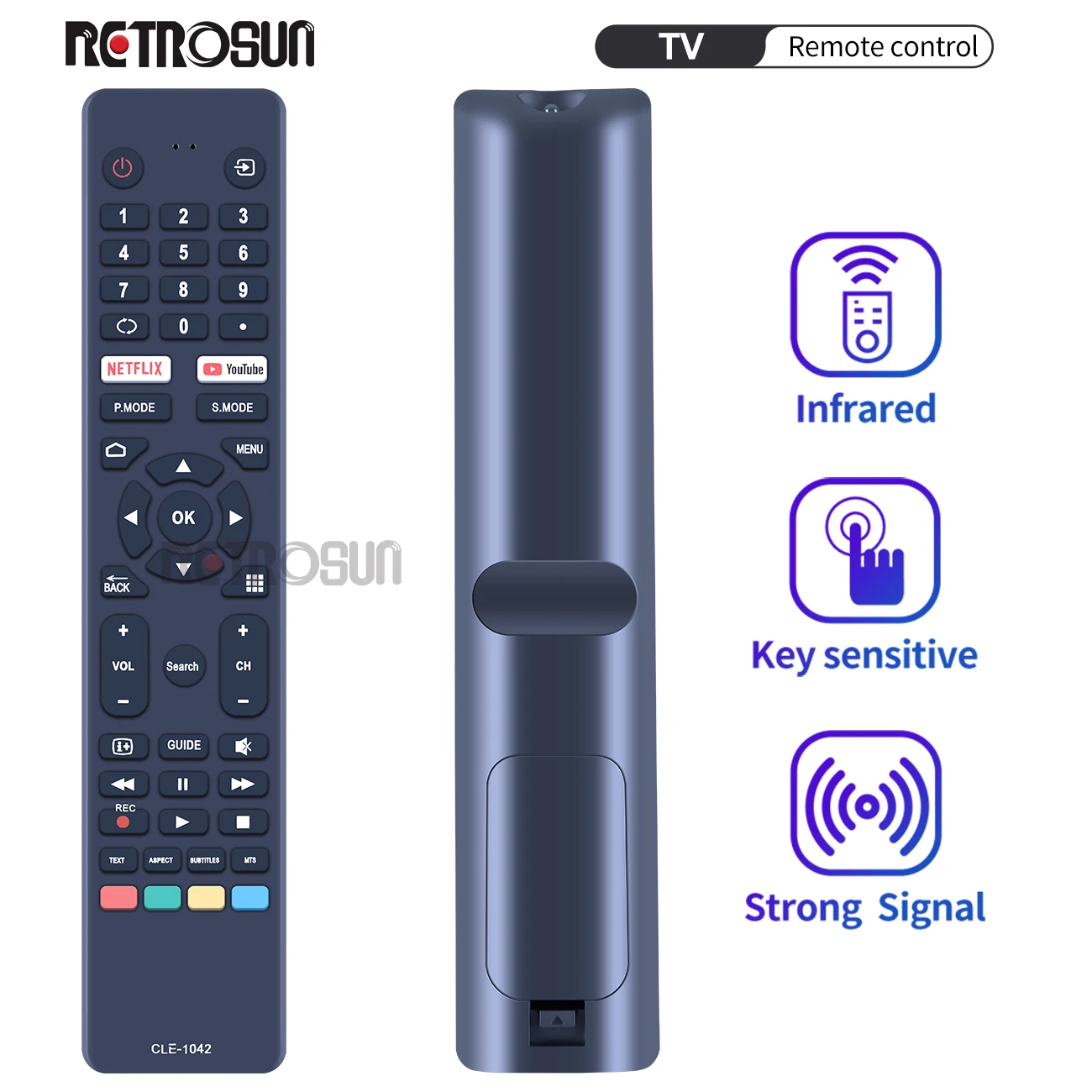 Mando a distancia para televisor, nuevo mando a distancia de CLE-1042 para HITACHI Konka TV 50QLEDSM20 55QLEDSM20 58QLEDSM20 65QLEDSM20 75QLEDSM20 - imagen 3