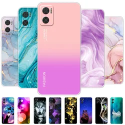 Funda transparente de mármol para Motorola Moto E22 E22i, parachoques de teléfono transparente de silicona para Motorola Moto E22 i
