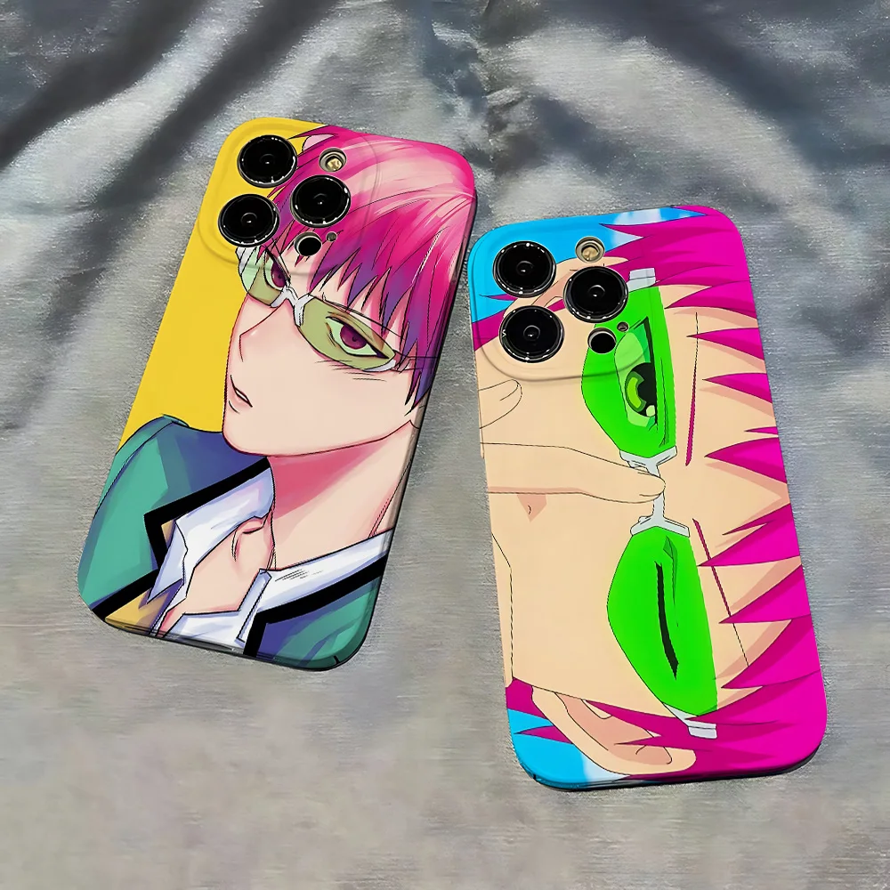 Funda de teléfono Anime Saiki Kusuo para Samsung A33, A03, A04, A11, A12, A13, A23, A30, A50, A51, A52, A53, A71, A73, 4G, 5G, brillante, HD, PC - imagen 3