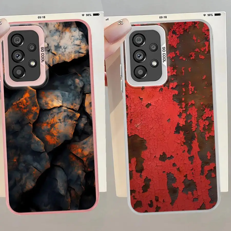 Funda de teléfono suave para Samsung Galaxy A32 A12 A15 A22 A24 A13 A25 A23 A16 A34 A14 diseño Retro oxidado - imagen 4