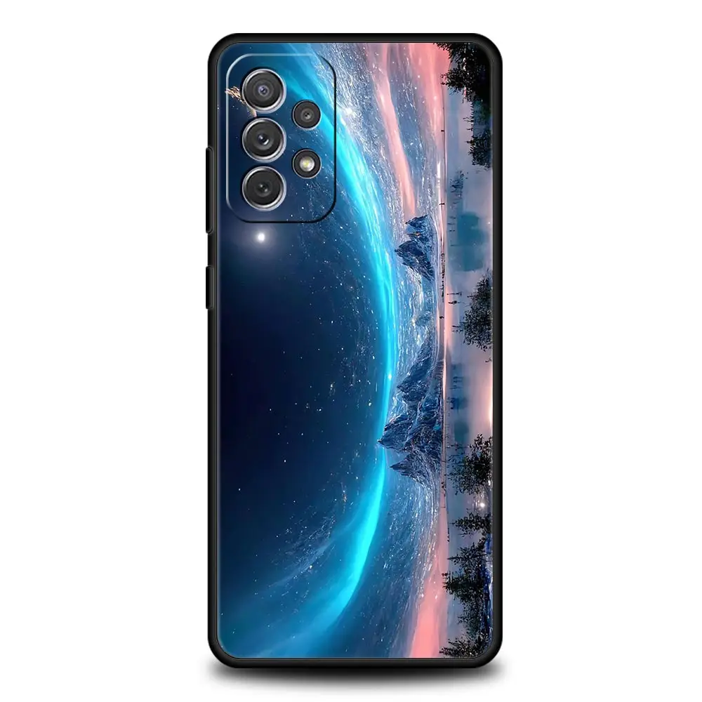 Funda de teléfono Moon Galaxy Universe para Samsung A51 A71 A72 A21S A11 A15 A25 A31 A41 A23 A33 A53 A73 A03S A05S A13 5G A35 A55 - imagen 3