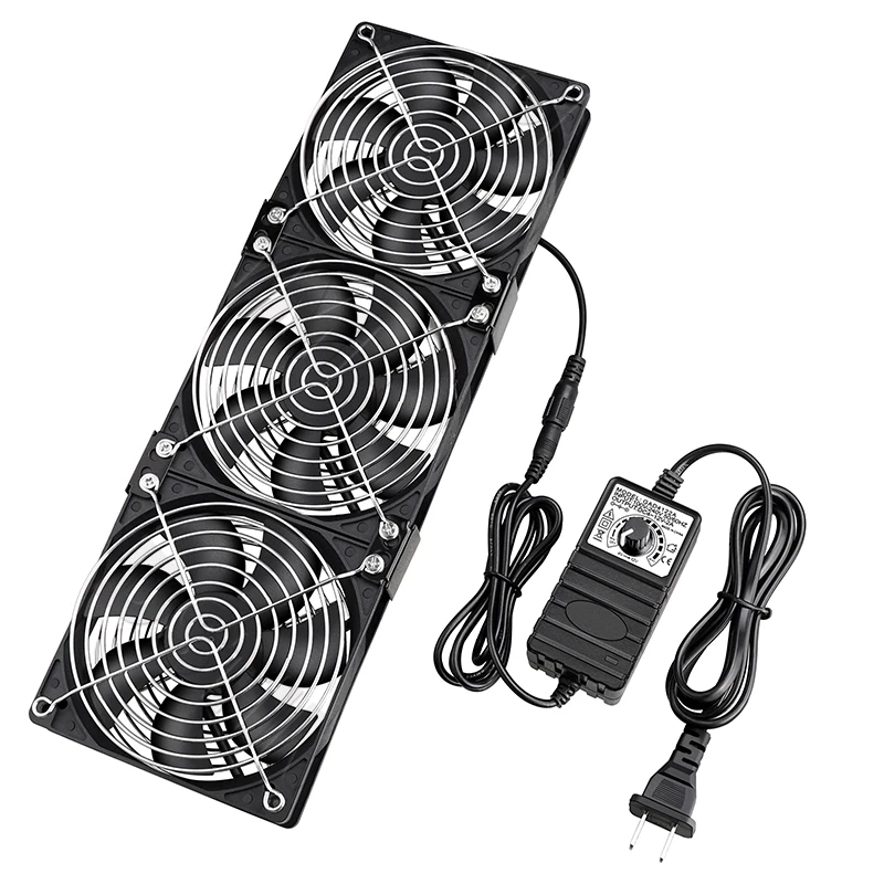 Gdstime-ventilador de 120mm, 12V, 220V, doble bola, 12025, ventilador de servidor con controlador, máquina Btc, estación de trabajo, gabinete, ventilador de radiador - imagen 2