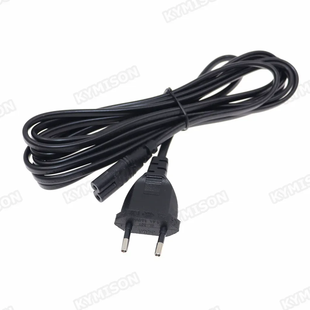 Cable de alimentación de CA UE a IEC 320C C7 Schuko CEE7/16 a C7 Firgure 8 cable de alimentación para Samsung Philips Sony LED TV 3m/5m - imagen 3