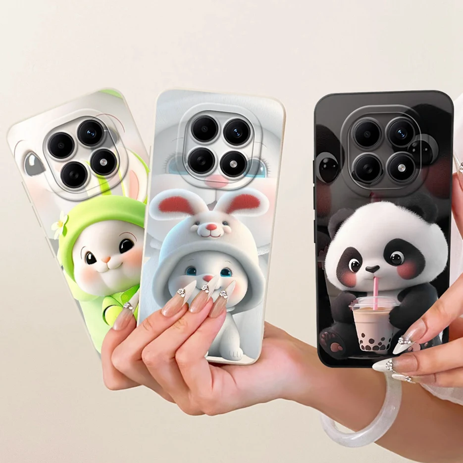 Para Xiaomi Poco M8 Pro 5G funda bonita de conejo Panda funda de dibujos animados suave TPU funda de teléfono para Xiaomi Poco M8 PocoM8 Pro 5G Fundas Coque - imagen 2