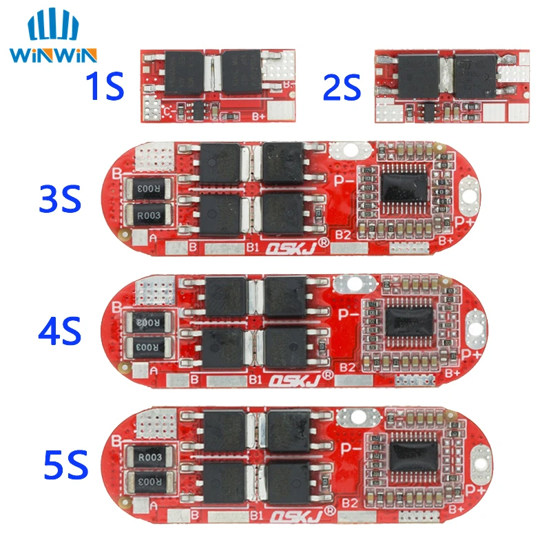BMS 1S 2S 10A 3S 4S 5S 25A Bms 18650 Li-ion Lipo batería de litio módulo de placa de circuito de protección Pcb Pcm 18650 Lipo Bms cargador - imagen 2