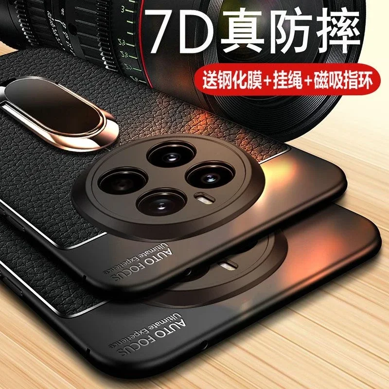 Funda magnética para Honor Magic 7 Pro Magic6 6Pro 5, funda de teléfono con anillo de soporte para Magic7 Pro 5G, carcasa de silicona PU, parachoques a prueba de golpes - imagen 5